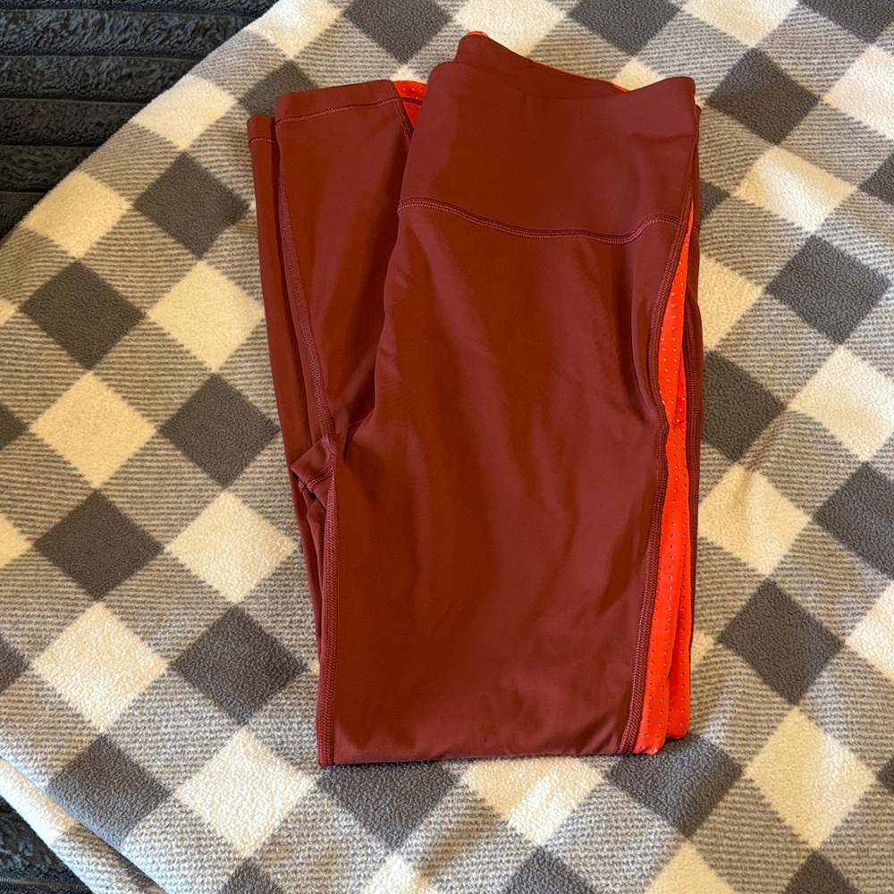 Athleta Red and Orange Leggings